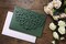 5.12 x 7.2 Emerald Green Invitation Cards, Trifold laser cut invitations Wedding Invitation Cards Pockets with Envelopes for Wedding Bridal Shower Engagement Birthday Sweet 16 (20PCS No Inner Sheet)